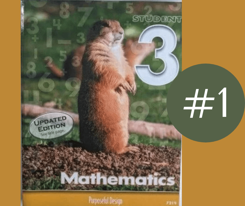 Math workbook with prairie dog on the cover.